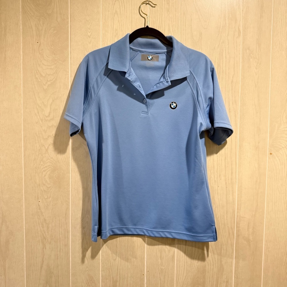 Women’s Blue BMW Collard Shirt, BMW logo- M